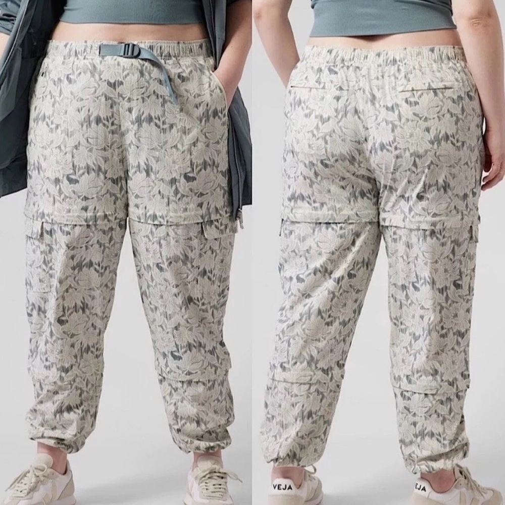 Athleta Trekkie Convertible Hike Pant Ethereal Bloom Magnolia Floral Size 20 NWT